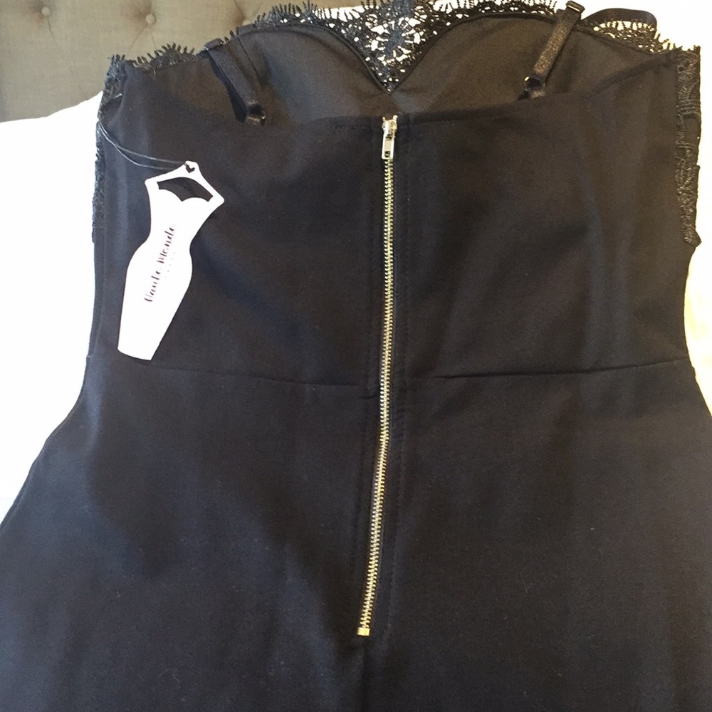 Black Lace Sexy Slip Dress/Lingerie Straps Medium - Picture 7 of 16